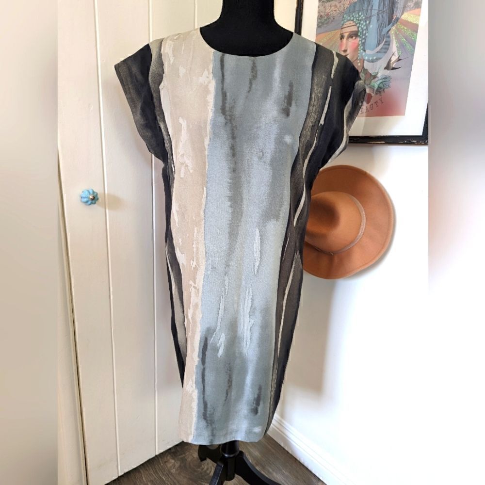 Stile Benetton Earthy Moody Whimsigoth Academia Art to Wear Polished Dress S